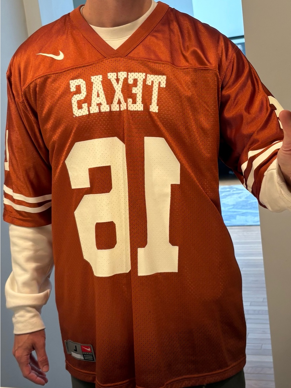 Nike Burnt Orange Texas #16 Finley Football Jersey
